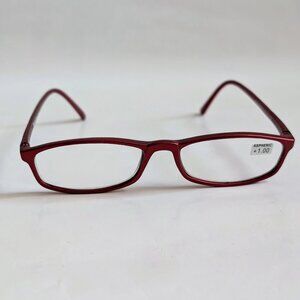NWT Vintage 90's PC Rectangle Colored Frame Reading Glasses (M. Red)